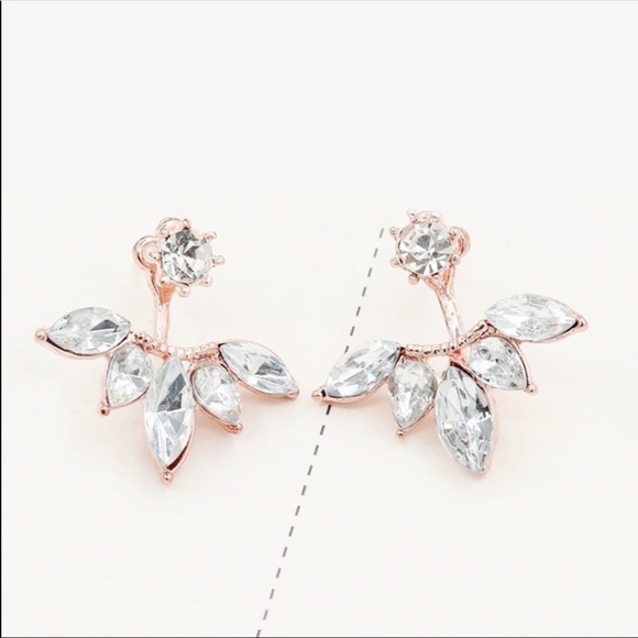 Gold Crystal Earring Jacket - Picture 4 of 5